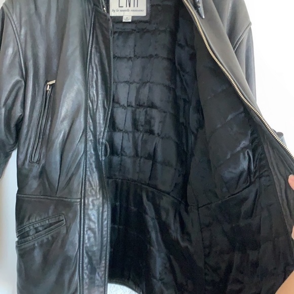 LNR | Convertible leather coat Fox hood trim black - Picture 15 of 16